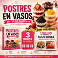 POSTRES EN VASOS + 3 BONOS DE REGALO + 1 EBOOK EXCLUSIVO!!