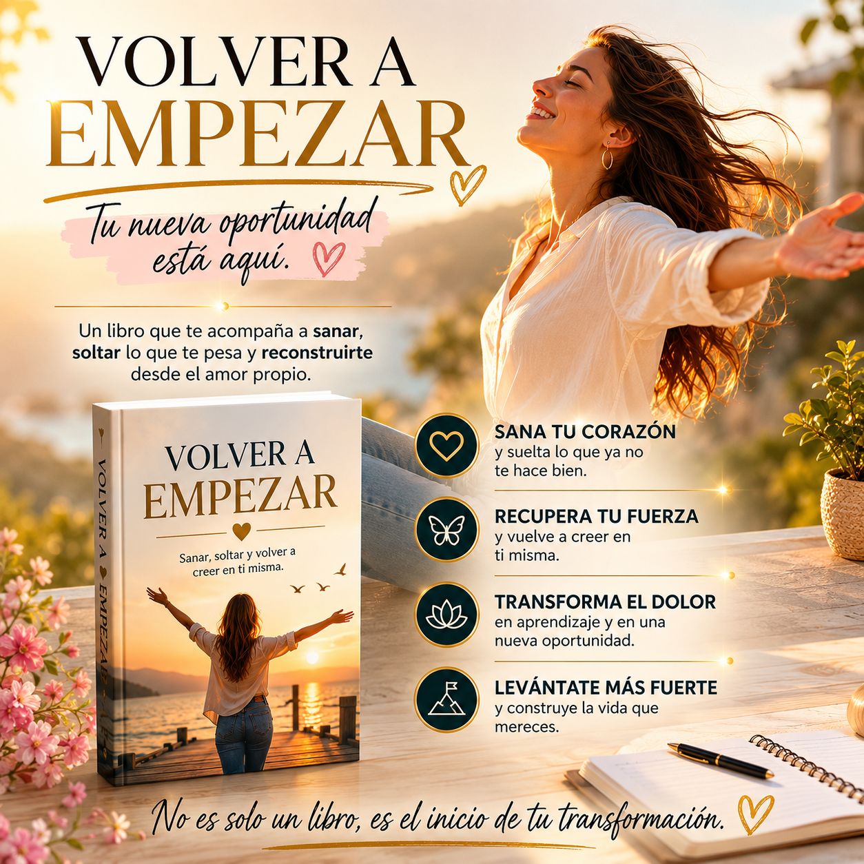 Volver a empezar! Libro autoayuda + 3 super bonos de regalo!